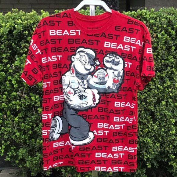 Beast Shirts Beast Popeye The Sailor Man Cartoon Shirt Sz L Poshmark